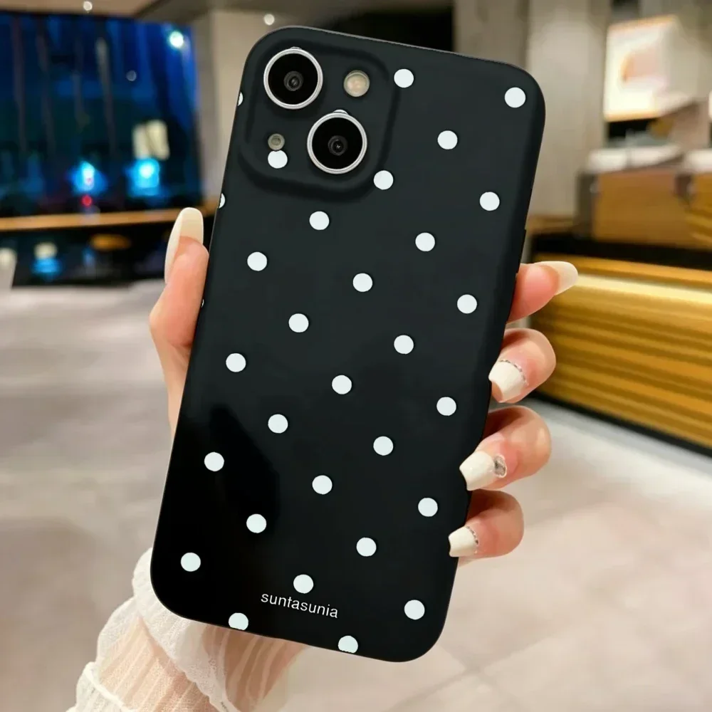 Phone Cases Brands - Elegant Polka Dot Design Phone Case
