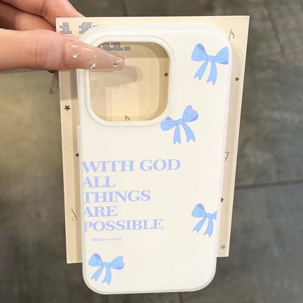 Phone Cases For Girls - Christian Bible Bow Girl Phone Case