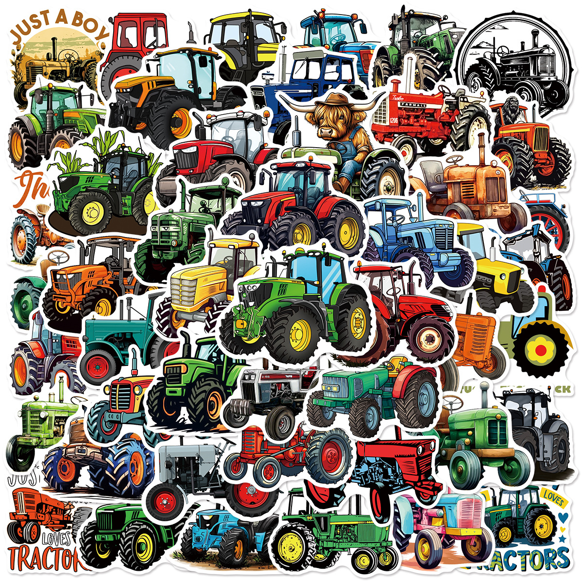50/100 Pcs Cartoon Farm Tracto - Phone Cases The Dairy recensione e prezzo