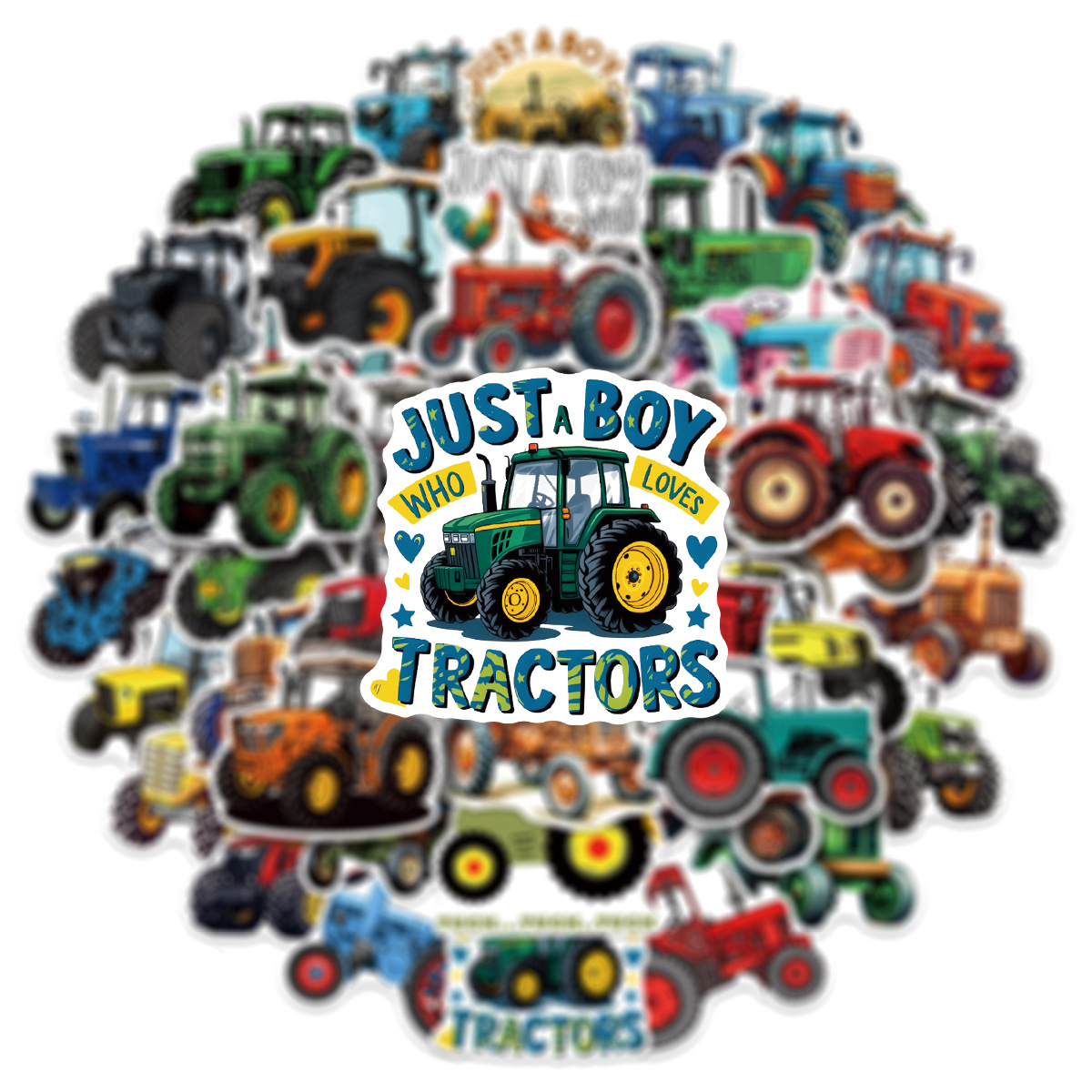 50/100 Pcs Cartoon Farm Tracto - Phone Cases The Dairy recensione e prezzo