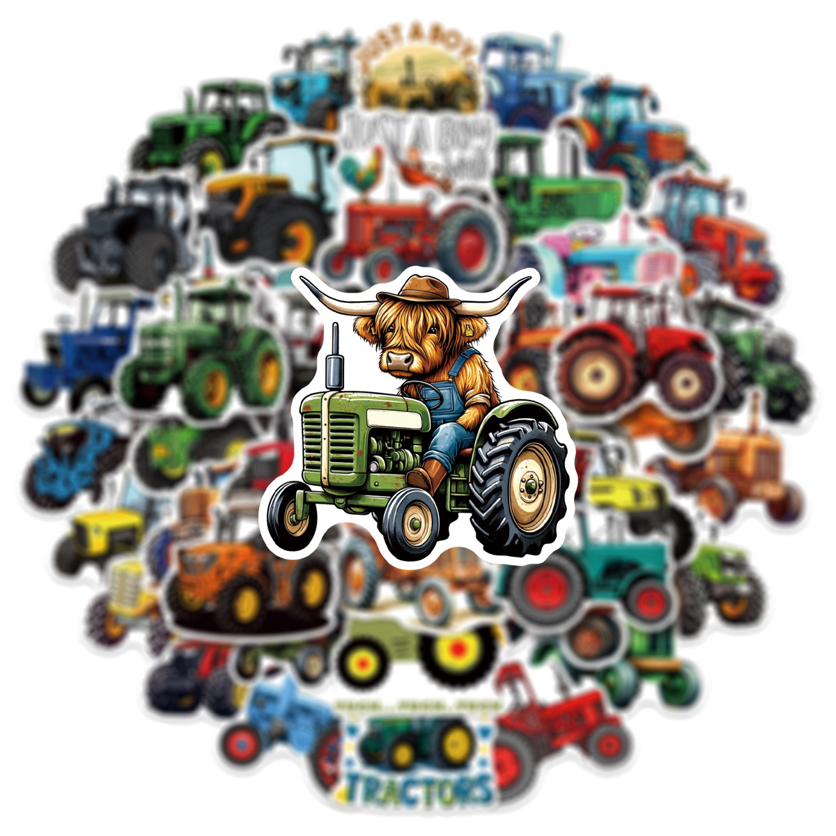 50/100 Pcs Cartoon Farm Tracto - Phone Cases The Dairy recensione e prezzo
