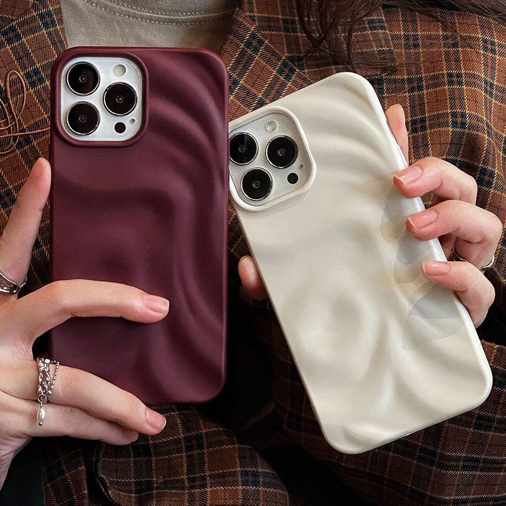 Ins Winter Wine Red 3D Pleats  - Phone Cases Ysl recensione e prezzo
