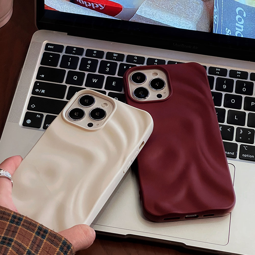 Ins Winter Wine Red 3D Pleats  - Phone Cases Ysl recensione e prezzo