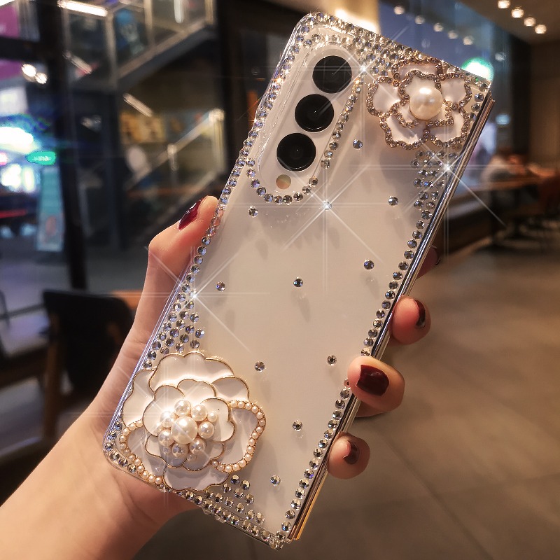 Luxury Diamond Pearl Camellia  - Phone Cases Ysl recensione e prezzo