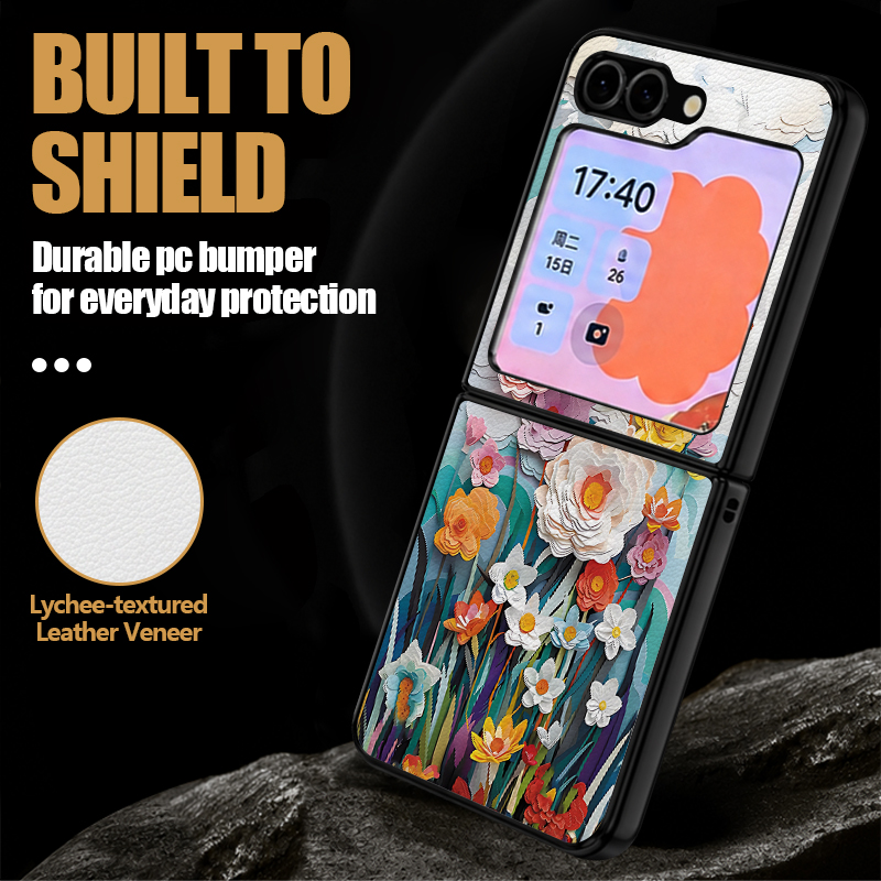 Simple Flower Pattern PU Leath - Phone Cases Leather recensione e prezzo