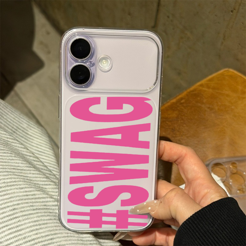 Hot Pink Black SWAG Letter Cle - Phone Cases Transparent recensione e prezzo