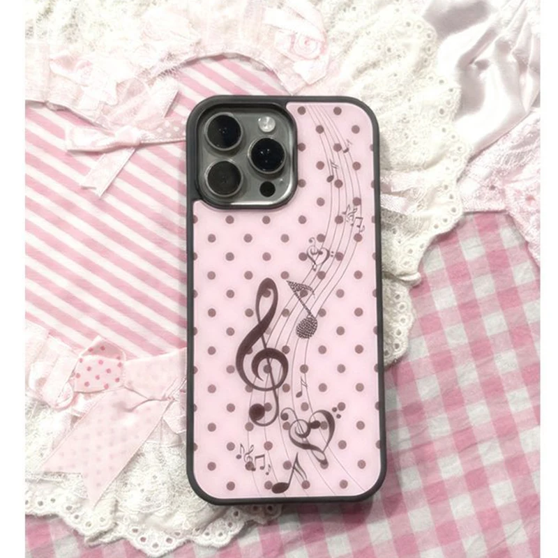 Korean ins Pink Brown Polka Do - Phone Cases For Girls recensione e prezzo