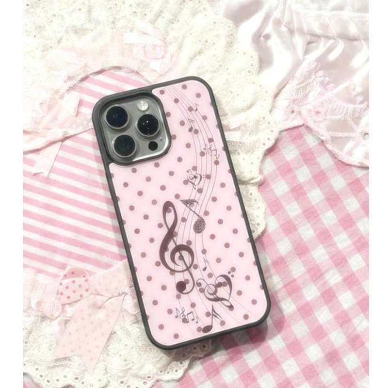 Korean ins Pink Brown Polka Do - Phone Cases For Girls recensione e prezzo