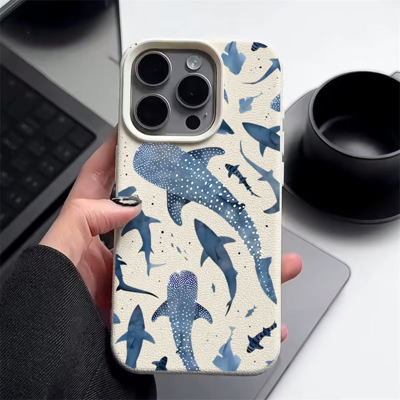 Ocean Shark Whale Pattern Phon - Phone Cases Leather recensione e prezzo