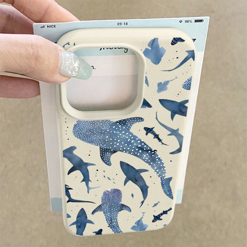 Ocean Shark Whale Pattern Phon - Phone Cases Leather recensione e prezzo