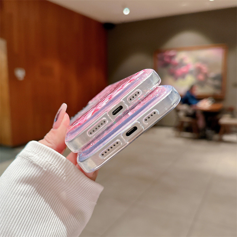 Peach Blossom Glitter Quicksan - Phone Cases Ysl recensione e prezzo