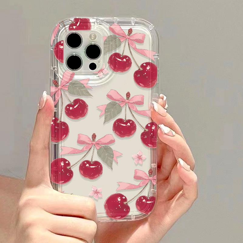Korean Cute Cherry Bow Phone C - Phone Cases Transparent recensione e prezzo