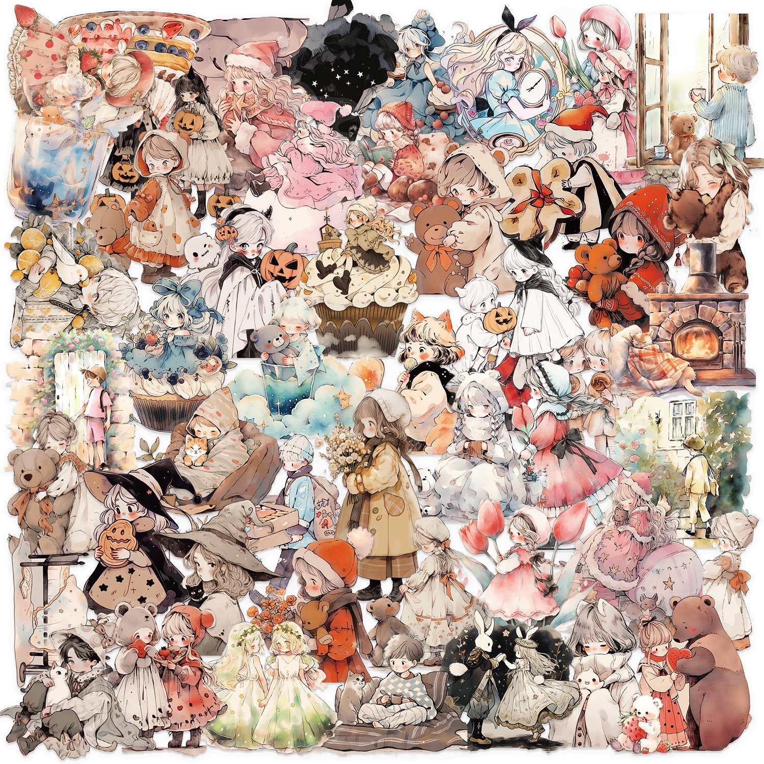 50/100pcs Cartoon Retro Waterc - Phone Cases Wholesale recensione e prezzo