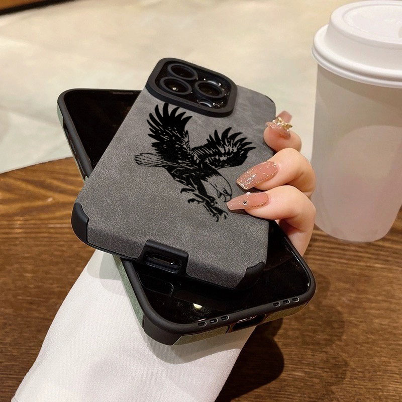 Black Eagle Pattern Leather Si - Phone Cases Leather recensione e prezzo