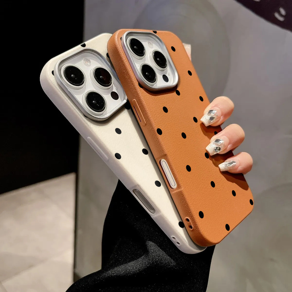 Minimalist Black Polka Dot Pho - Phone Cases Leather recensione e prezzo