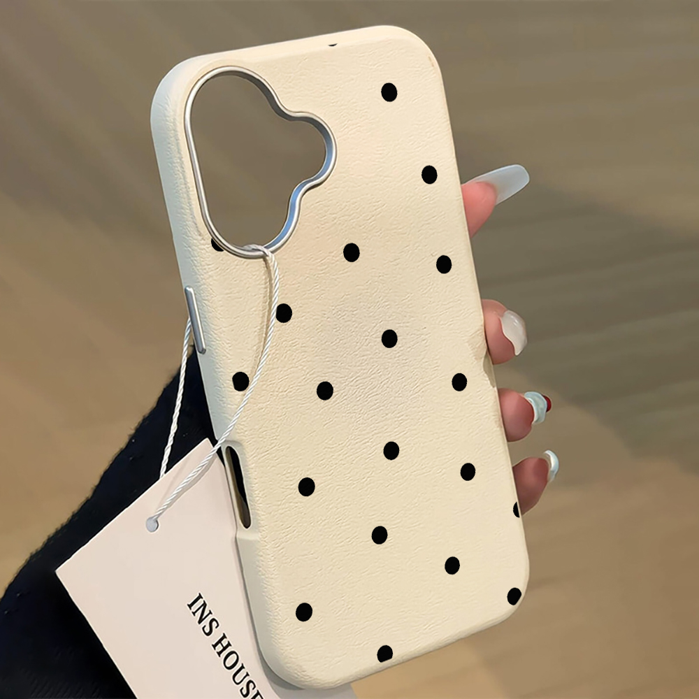 Minimalist Black Polka Dot Pho - Phone Cases Leather recensione e prezzo