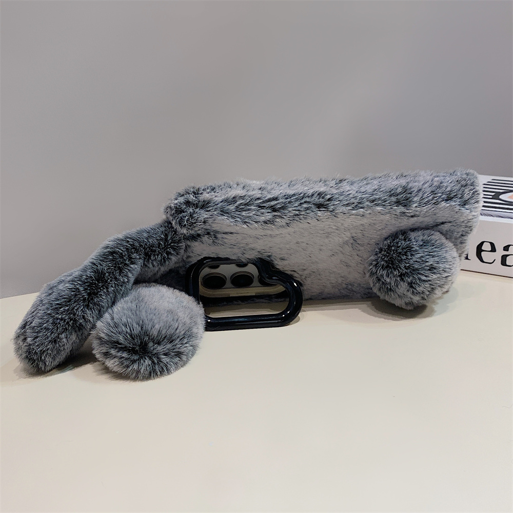 Cute Rabbit Ears Fluffy Stand  - Phone Cases For Samsung recensione e prezzo