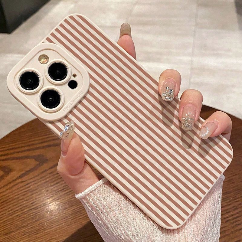 Pink Striped Painted Anti-Drop - Phone Cases Store recensione e prezzo