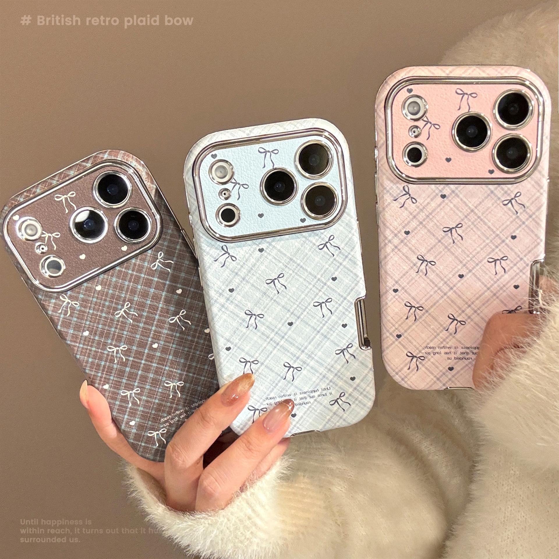 Korean Retro Plaid Grid Patter - Phone Cases Leather recensione e prezzo