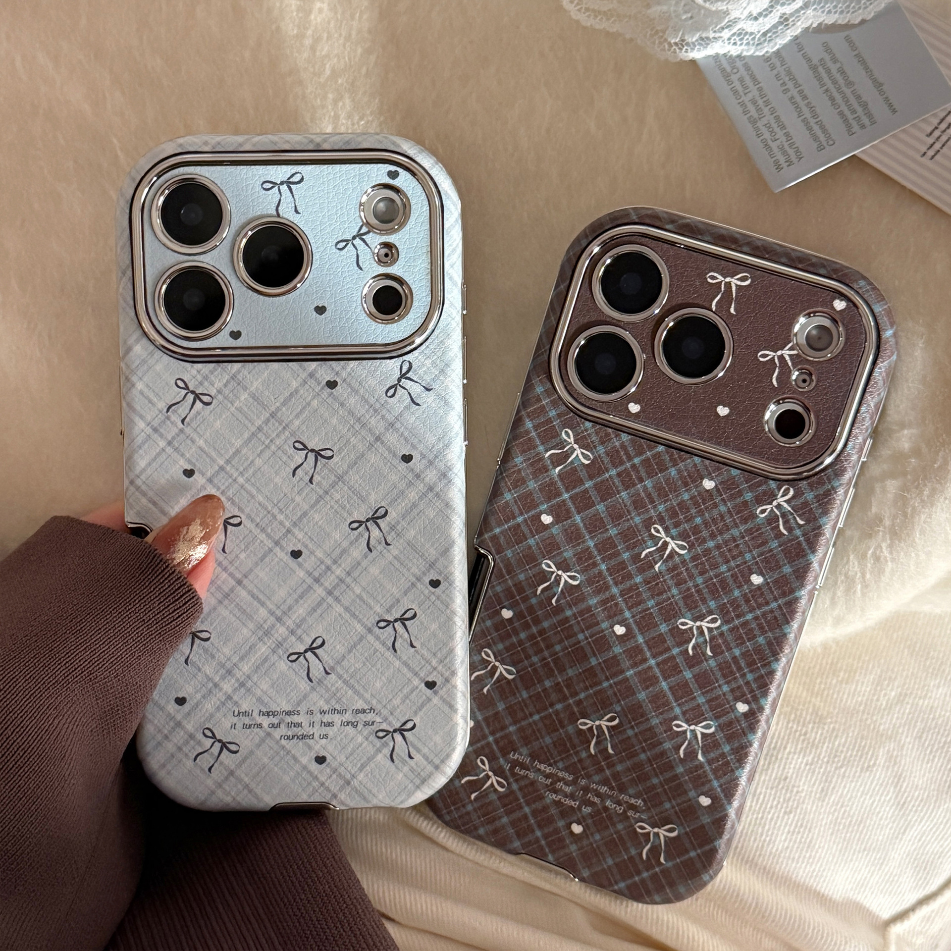 Korean Retro Plaid Grid Patter - Phone Cases Leather recensione e prezzo