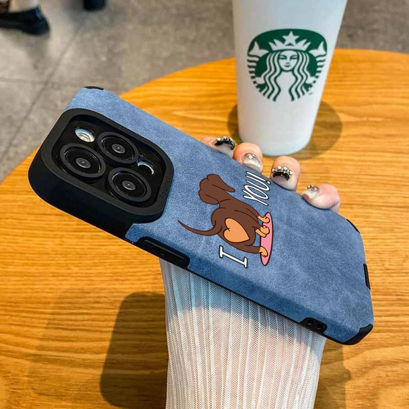 Cute Dachshund Heart Print Pho - Phone Cases Leather recensione e prezzo